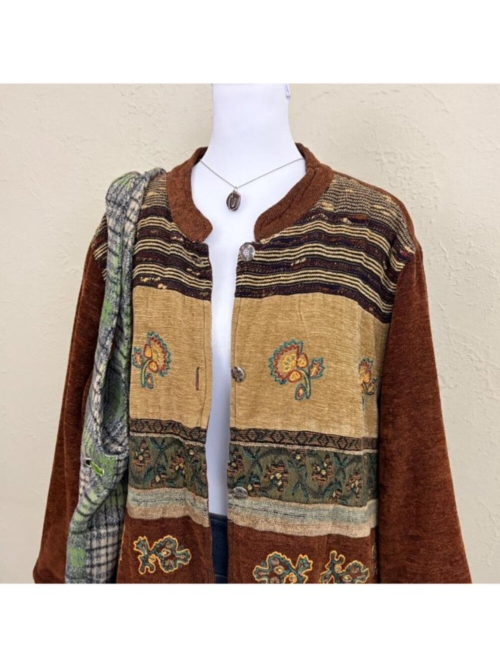 90s patchwork boho jacket - Picture 2 of 8